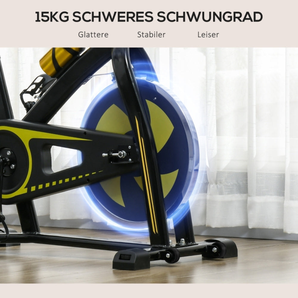 H101 Heimtrainer – 15kg schweres Schwungrad mit leisem Riemenantrieb für stabiles Fahren
