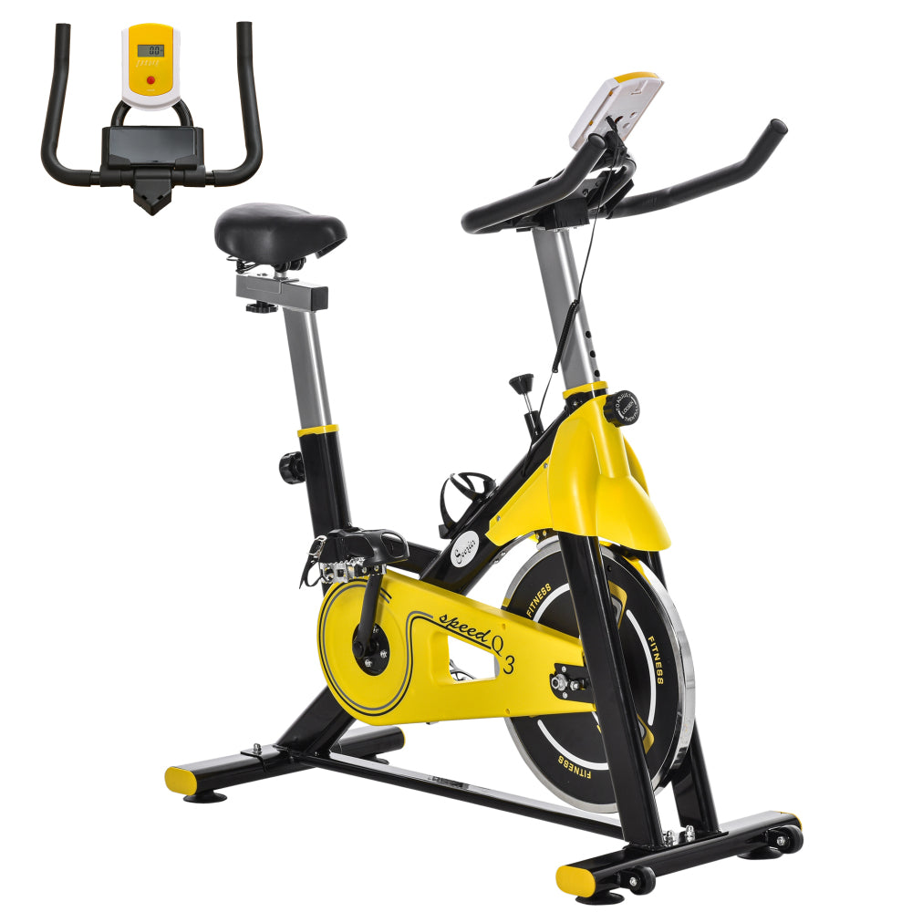 Sunjetfit H101 Heimtrainer – Indoor Cycling Bike in Schwarz-Gelb mit 6kg Schwungrad