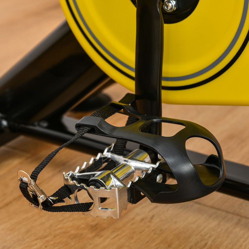 H101 Heimtrainer – Rutschfeste Käfigpedale mit Sicherheitsriemen für festen Halt