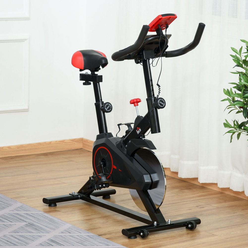 H101 Heimtrainer Rot – Effektives Cardio-Training auf dem Fitnessfahrrad zu Hause