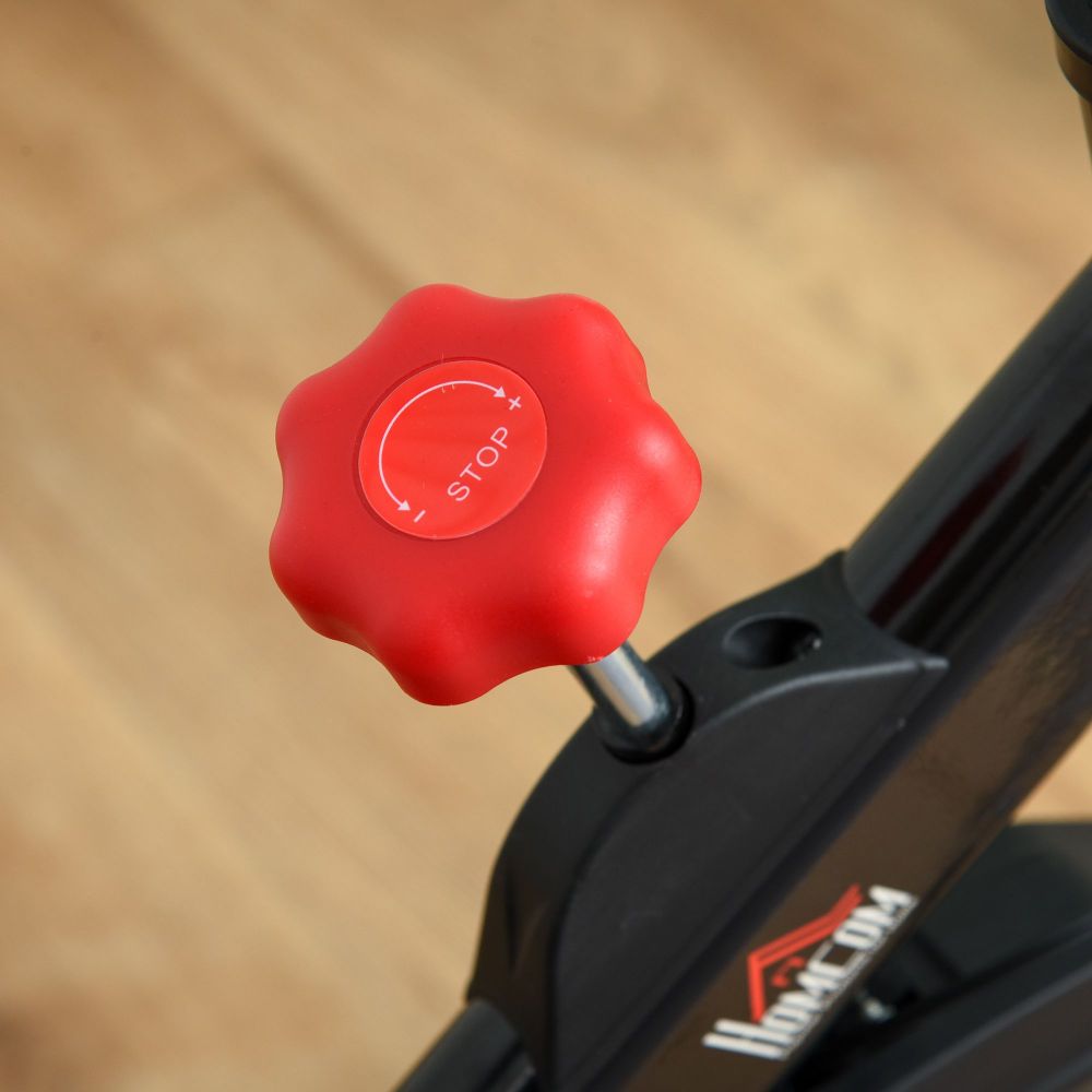 H101 Heimtrainer – Roter Drehknopf zur stufenlosen Anpassung der Trainingsintensität