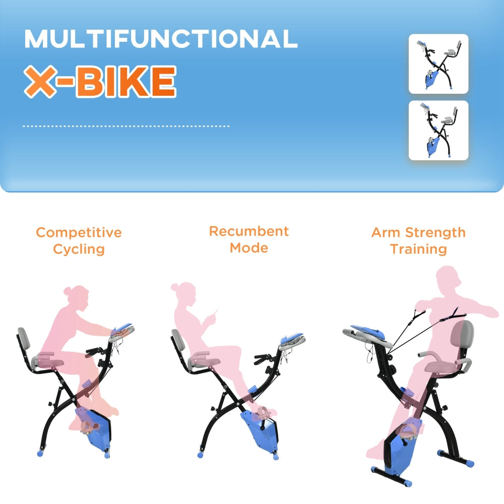 H102 Multifunktional X-Bike – 3 Trainingsmodi: Competitive Cycling, Recumbent Mode und Arm Strength Training