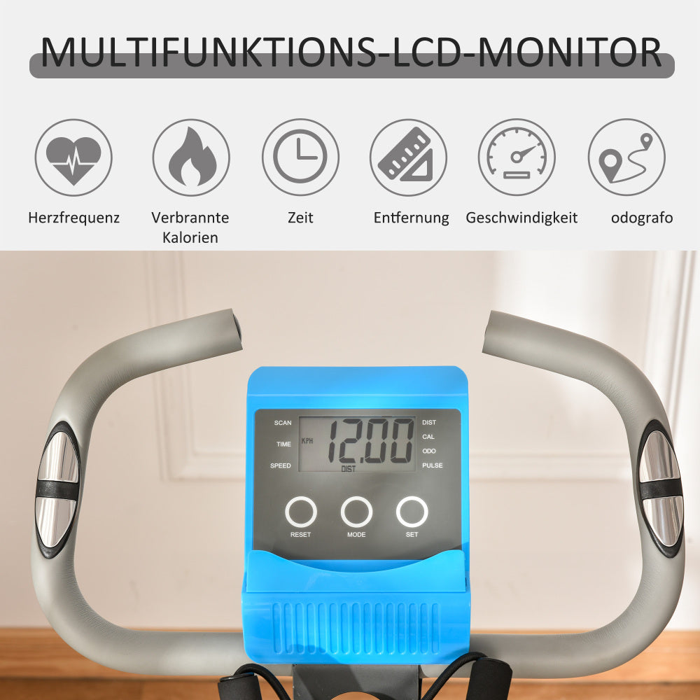 H102 Heimtrainer – Multifunktions-LCD-Monitor mit Herzfrequenz, Kalorien, Zeit, Distanz und Geschwindigkeit