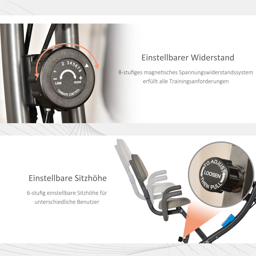 H102 Heimtrainer – Einstellbarer magnetischer Widerstand und höhenverstellbarer Sitz für alle Nutzer