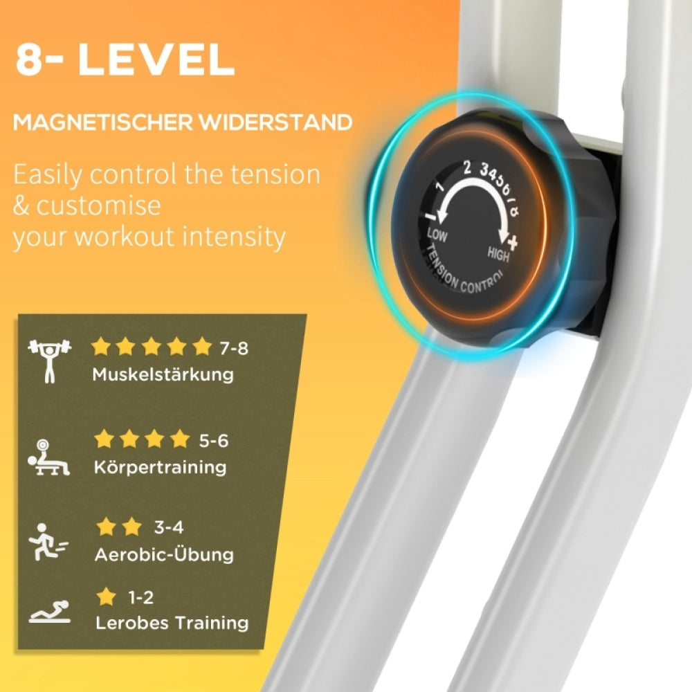 H103 Heimtrainer – 8-stufiger magnetischer Widerstand für Muskelaufbau, Krafttraining und Aerobic