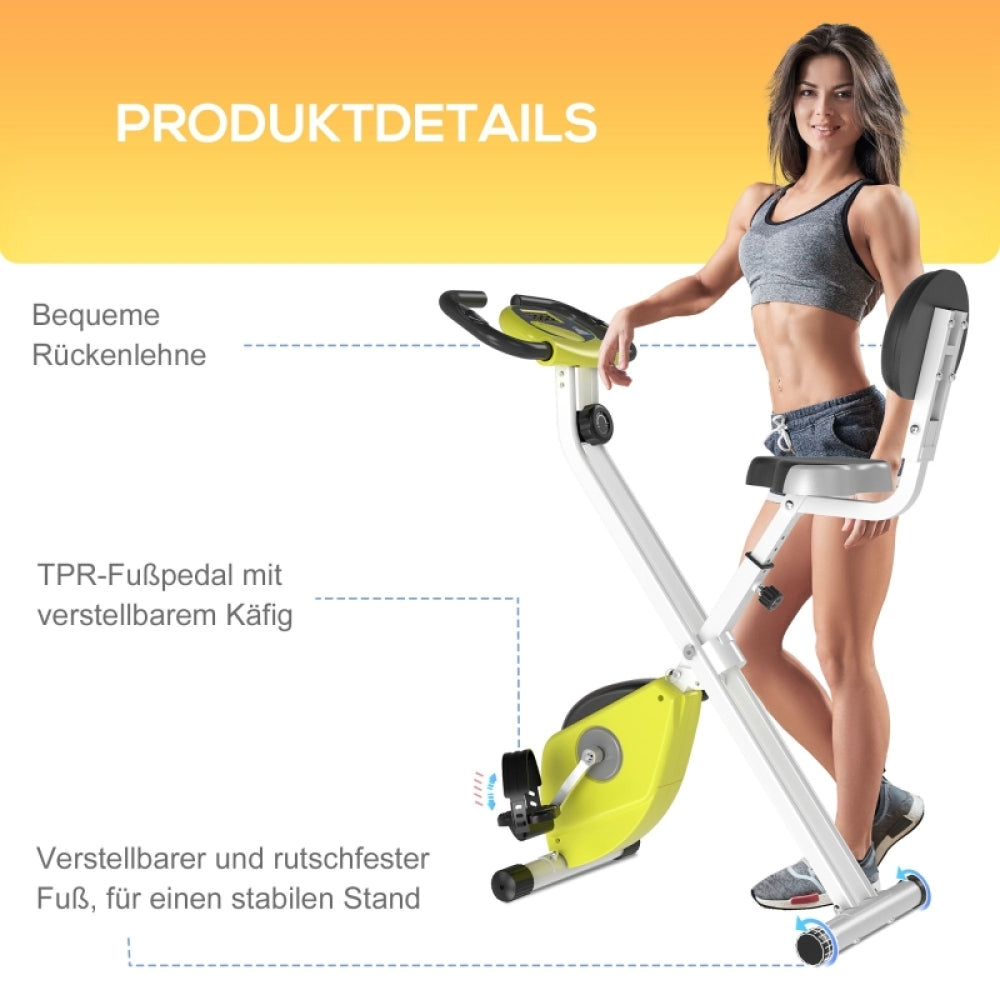 H103 Heimtrainer Produktdetails – Bequeme Rückenlehne, TPR-Pedale und verstellbarer rutschfester Fuß