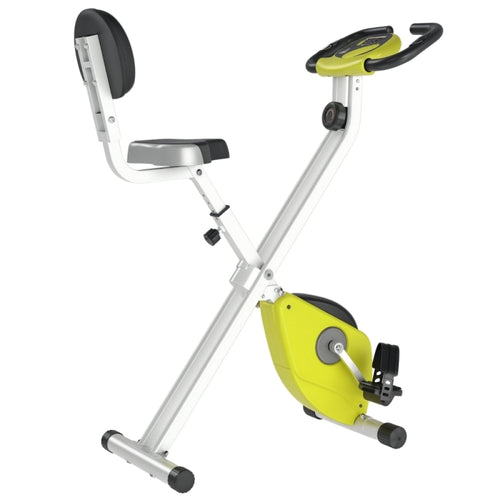 Sunjetfit H103 Heimtrainer – Faltbares X-Bike in Grün-Weiß mit Rückenlehne und LCD-Monitor