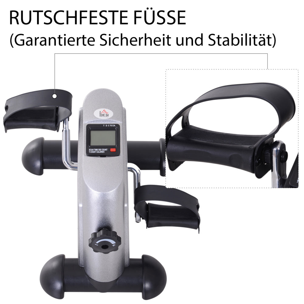 H105 Mini-Heimtrainer – Rutschfeste Füße und sichere Pedale für stabiles Training auf jedem Untergrund
