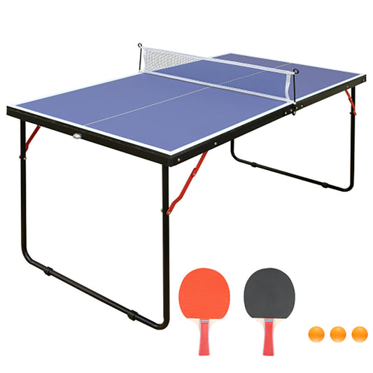 Sunjetfit T100 Mini Tischtennisplatte – komplett mit 2 Schlägern und 3 Bällen