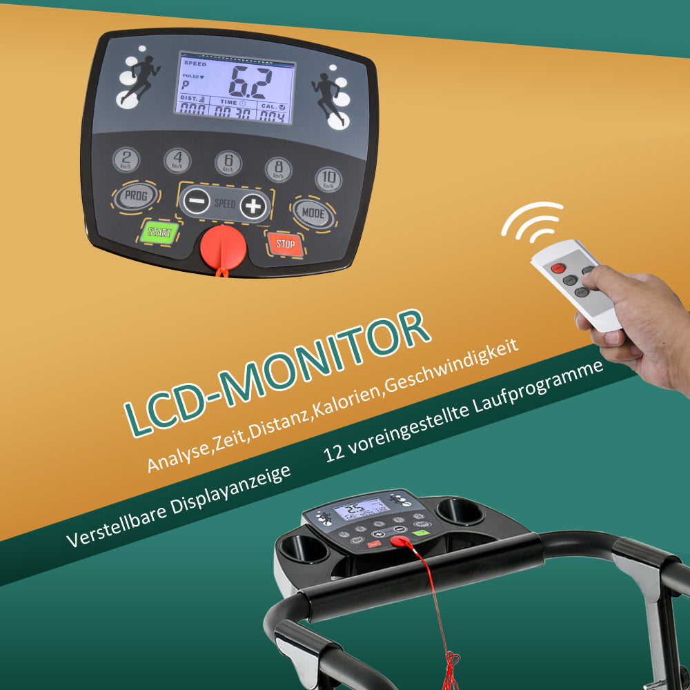 T100 LCD-Cockpit mit grüner Hintergrundbeleuchtung – 12 Trainingsprogramme