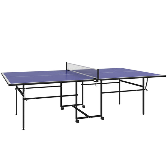 Sunjetfit T300 Indoor Tischtennisplatte – Standardgröße mit 360°-Rollen und Netz