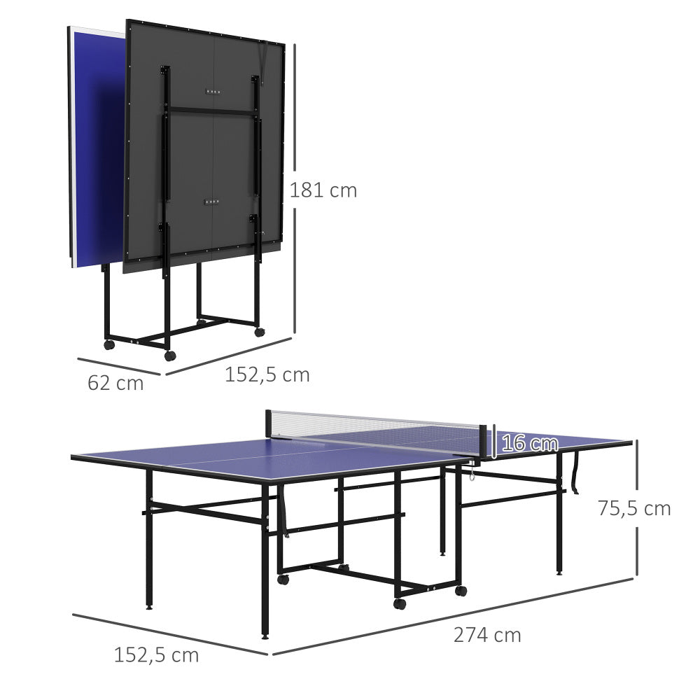 T300 Standardgröße Tischtennisplatte – 274 × 152,5 × 76 cm für Profis und Einsteiger
