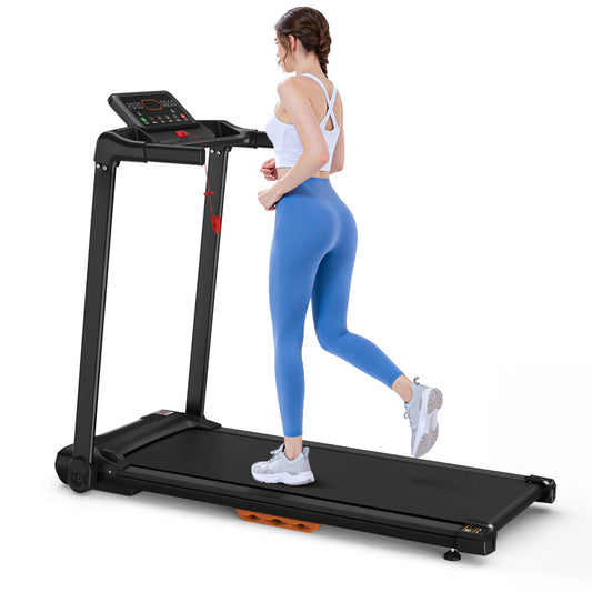 Sunjetfit T300 Heimlaufband – Frau läuft auf gelenkschonendem Laufband für Zuhause