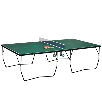 T500 Profi Tischtennisplatte grün – MDF-Platte mit Netz und Schlägern