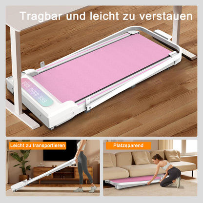 W300 Walking Pad rosa tragbar – leicht zu verstauen und transportieren
