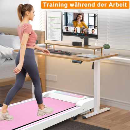 W300 Walking Pad rosa Training während der Arbeit – am Stehschreibtisch gehen