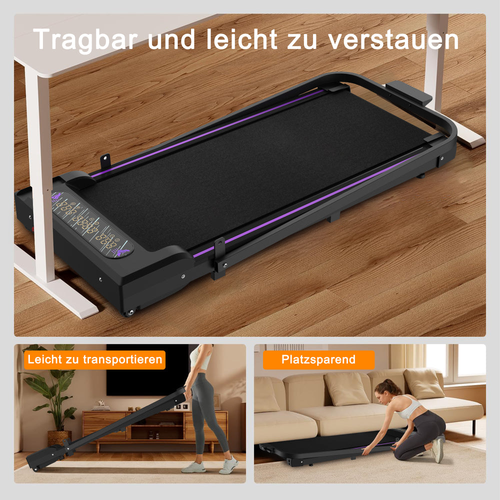 W300 Walking Pad tragbar und leicht zu verstauen – kompaktes Klappsystem